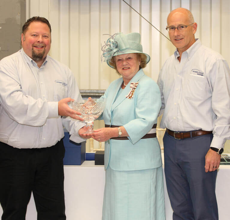 Lady Gretton presents Queen's Award to Winbro